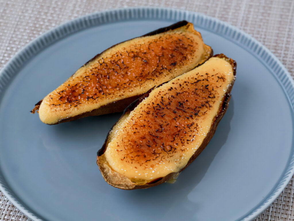 片栗粉カスターで焼き芋ブリュレ